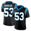 Carolina #53 Cherelus Player Football V Neck Short Sleeve Black Jersey Claudin For Men Youth Women Gift