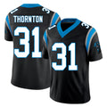 Carolina #31 Thornton Player Football V Neck Short Sleeve Black Jersey Corey For Men Youth Women Gift