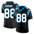 Carolina #88 Chisena Player Football V Neck Short Sleeve Black Jersey Dan For Men Youth Women Gift