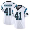 Carolina #41 Nicholson Player Football V Neck Short Sleeve White Jersey DeCarlos For Men Youth Women Gift
