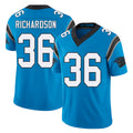 Carolina #36 Richardson Player Football V Neck Short Sleeve Blue Jersey Demani For Men Youth Women Gift