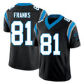 Carolina #81 Franks Player Football V Neck Short Sleeve Black Jersey Feleipe For Men Youth Women Gift