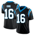 Carolina #16 King Player Football V Neck Short Sleeve Black Jersey Haynes For Men Youth Women Gift