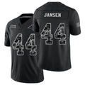 Carolina #44 Jansen Player Football V Neck Short Sleeve Black Jersey J.J. For Men Youth Women Gift