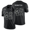 Carolina #46 Kuwatch Player Football V Neck Short Sleeve Black Jersey Jackson For Men Youth Women Gift