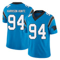 Carolina #94 Harrison-Hunte Player Football V Neck Short Sleeve Blue Jersey Jared For Men Youth Women Gift