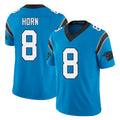 Carolina #8 Horn Player Football V Neck Short Sleeve Blue Jersey Jaycee For Men Youth Women Gift