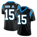 Carolina #15 Horn Jr. Player Football V Neck Short Sleeve Black Jersey Jimmy For Men Youth Women Gift
