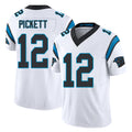 Carolina #12 Pickett Player Football V Neck Short Sleeve White Jersey Kenny For Men Youth Women Gift
