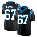 Carolina #67 Barrs Player Football V Neck Short Sleeve Black Jersey Kyon For Men Youth Women Gift