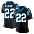 Carolina #22 Ransom Player Football V Neck Short Sleeve Black Jersey Lathan For Men Youth Women Gift
