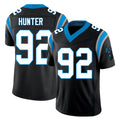 Carolina #92 Hunter Player Football V Neck Short Sleeve Black Jersey Lee For Men Youth Women Gift