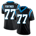 Carolina #77  Fortner Player Football V Neck Short Sleeve Black Jersey Luke For Men Youth Women Gift