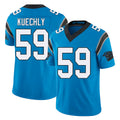 Carolina #59 Kuechly Player Football V Neck Short Sleeve Blue Jersey Luke For Men Youth Women Gift