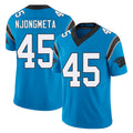 Carolina #45 Njongmeta Football V Neck Short Sleeve Blue Jersey Maema For Men Youth Women Gift