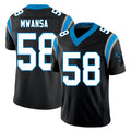 Carolina #58 Mwansa Player Football V Neck Short Sleeve Black Jersey Mapalo For Men Youth Women Gift