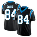 Carolina #84 Evans Player Football V Neck Short Sleeve Black Jersey Mitchell For Men Youth Women Gift