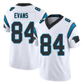 Carolina #84 Evans Player Football V Neck Short Sleeve White Jersey Mitchell For Men Youth Women Gift