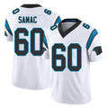 Carolina #60 Samac Player Football V Neck Short Sleeve White Jersey Nick For Men Youth Women Gift