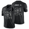 Carolina #91 Jones II Player Football V Neck Short Sleeve Black Jersey Patrick For Men Youth Women Gift
