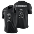 Carolina #3 Umanmielen Player Football V Neck Short Sleeve Black Jersey Princely For Men Youth Women Gift
