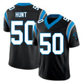 Carolina #50 Hunt Player Football V Neck Short Sleeve Black Jersey Robert For Men Youth Women Gift
