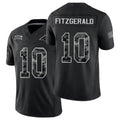 Carolina #10 Fitzgerald Player Football V Neck Short Sleeve Black Jersey Ryan For Men Youth Women Gift