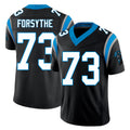 Carolina #73 Forsythe Player Football V Neck Short Sleeve Black Jersey Stone For Men Youth Women Gift