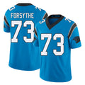 Carolina #73 Forsythe Player Football V Neck Short Sleeve Blue Jersey Stone For Men Youth Women Gift