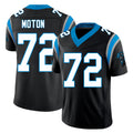 Carolina #72 Moton Player Football V Neck Short Sleeve Black Jersey Taylor For Men Youth Women Gift