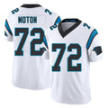 Carolina #72 Moton Player Football V Neck Short Sleeve White Jersey Taylor For Men Youth Women Gift
