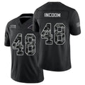 Carolina #48 Incoom Player Football V Neck Short Sleeve Black Jersey Thomas For Men Youth Women Gift