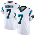 Carolina #7 Moehrig Player Football V Neck Short Sleeve White Jersey Tre'vonFor Men Youth Women Gift