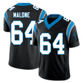 Carolina #64 Malone Player Football V Neck Short Sleeve Black Jersey Tywone For Men Youth Women Gift