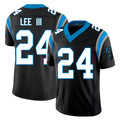Carolina #24 Lee III Player Football V Neck Short Sleeve Black Jersey Will For Men Youth Women Gift