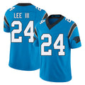 Carolina #24 Lee III Player Football V Neck Short Sleeve Blue Jersey Will For Men Youth Women Gift