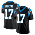 Carolina #17 Legette Player Football V Neck Short Sleeve Black Jersey Xavier For Men Youth Women Gift