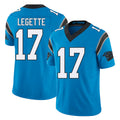 Carolina #17 Legette Football V Neck Short Sleeve Blue Jersey Xavier For Men Youth Women Gift
