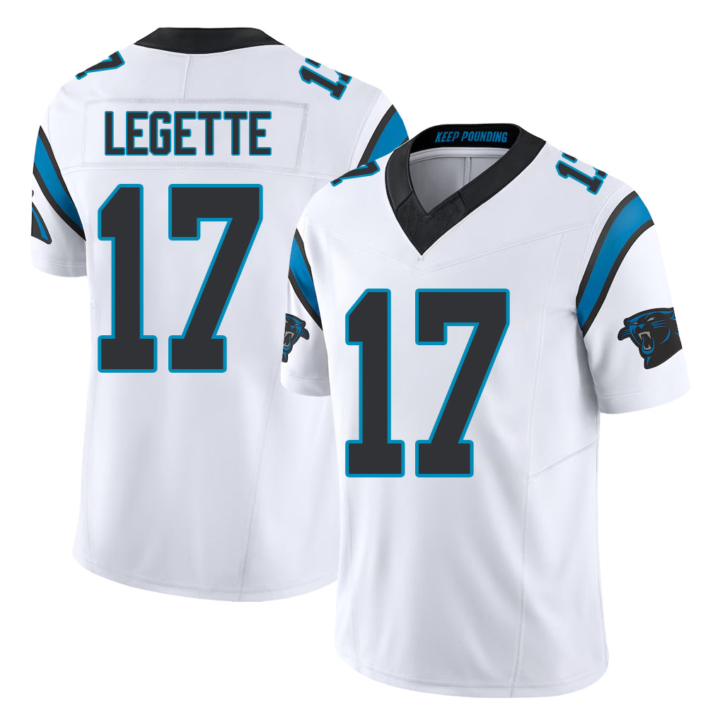 Carolina #17 Legette Player Football V Neck Short Sleeve White Jersey Xavier For Men Youth Women Gift