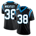 Carolina #38 Wheatley Player Football V Neck Short Sleeve Black Jersey Zakee For Men Youth Women Gift