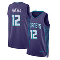 Charlotte #12 Reeves Player Basketball Sleeveless Purple Jersey Antonio For Adult Youth