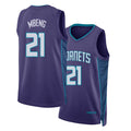 Charlotte #21 Mbeng Player Basketball Sleeveless Purple Jersey Bez For Adult Youth