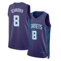 Charlotte #8 Schroder Player Basketball Sleeveless Purple Jersey Dennis For Adult Youth