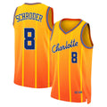 Charlotte #8 Schroder Player Basketball Sleeveless Yellow Jersey Dennis For Adult Youth