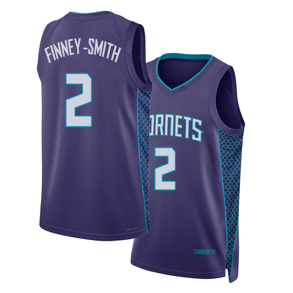 Charlotte #2 Finney-Smith Player Basketball Sleeveless Purple Jersey Dorian For Adult Youth