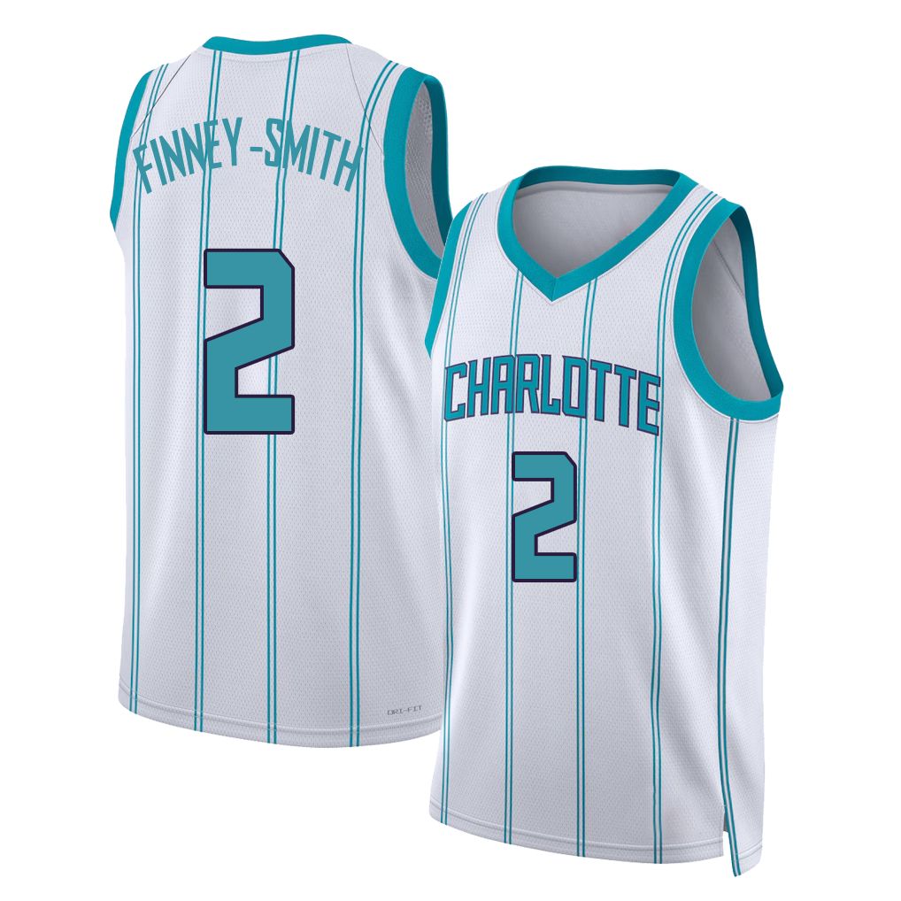 Charlotte #2 Finney-Smith Player Basketball Sleeveless White Jersey Dorian For Adult Youth