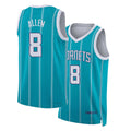 Charlotte #8 Allen Player Basketball Sleeveless Teal Jersey Grayson For Adult Youth