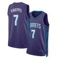 Charlotte #7 Knueppel Player Basketball Sleeveless Purple Jersey Kon For Adult Youth