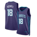 Charlotte #18 Boswell Player Basketball Sleeveless Purple Jersey Kylan For Adult Youth