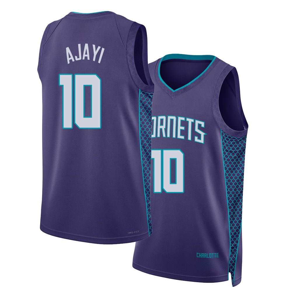 Charlotte #10 Ajayi Player Basketball Sleeveless Purple Jersey Michael For Adult Youth